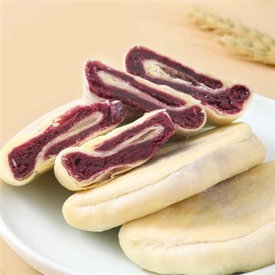 Gefrorenes lila Süßkartoffelgebäck